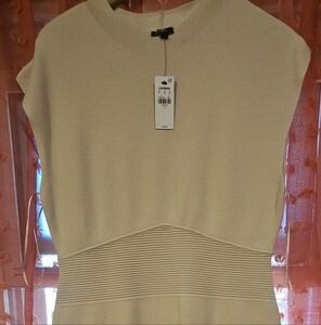 Express Cream Textured Dress